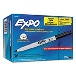 Expo® Low-Odor Dry Erase Marker Office Pack, Extra-Fine Needle Tip, Black, 36/Pack view 5
