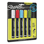 Sharpie® Wet-Erase Chalk Marker, Medium Bullet Tip, Assorted, 5/Pack view 1