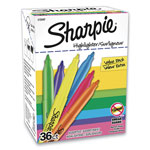 Sharpie® Pocket Style Highlighters, Chisel Tip, Assorted Colors, 36/Pack view 1