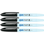 Expo® Vis-A-Vis Wet-Erase Markers, Fine Marker Point, Black, 4/Pack view 1