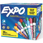 Expo® Low-Odor Dry Erase Chisel Tip Markers, Chisel Marker Point Style, Assorted, 36/Box view 1
