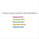 Sharpie® Liquid Pen Style Highlighters, Chisel Tip, Assorted Colors, 5/Set view 2