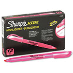 Sharpie® Pocket Style Highlighters, Chisel Tip, Fluorescent Pink, Dozen view 1
