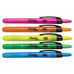 Sharpie® Retractable Highlighters, Chisel Tip, Assorted Fluorescent Colors, 5/Set view 4
