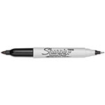 Sharpie® Twin-Tip Permanent Marker, Fine/Extra-Fine Bullet Tip, Black, Dozen view 4
