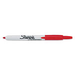 Sharpie® Retractable Permanent Marker, Fine Bullet Tip, Red view 1