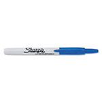 Sharpie® Retractable Permanent Marker, Fine Bullet Tip, Blue view 2