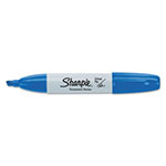 Sanford Chisel Tip Permanent Marker, Medium, Blue, Dozen view 2