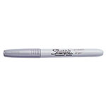 Sharpie® Metallic Fine Point Permanent Markers, Bullet Tip, Silver, Dozen view 2