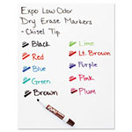 Expo® Low-Odor Dry-Erase Marker, Broad Chisel Tip, Red, Dozen view 5