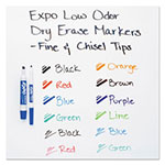 Expo® Low-Odor Dry Erase Marker, Eraser & Cleaner Kit, Assorted Tips, Assorted Colors, 12/Set view 3