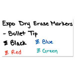 Expo® Low-Odor Dry-Erase Marker, Medium Bullet Tip, Assorted Colors, 4/Set view 4