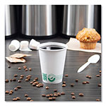 Solo Compostable Paper Hot Cups, ProPlanet Seal, 8 oz, White/Green, 50/Pack view 3