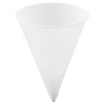 Solo Cone Water Cups, Paper, 4oz, Rolled Rim, White, 200/Bag, 25 Bags/Carton orginal image