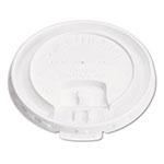 Solo Lift Back and Lock Tab Cup Lids, for 10oz Cups, White, 100/Sleeve, 20 Sleeves/CT view 1
