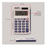 Sharp EL-243SB Solar Pocket Calculator, 8-Digit LCD view 4