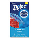 Ziploc® Double Zipper Freezer Bags, 1 qt, 2.7 mil, 6.97