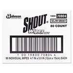 Shout Wipe & Go Instant Stain Remover, 4.7 x 5.9, 80 Packets/Carton view 1