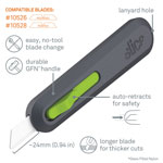 slice® Utility Knives, Double Sided, Replaceable, Stainless Steel, Gray, Green view 1