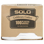Solo Guildware Extra Heavyweight Plastic Knives, White, 100/Box view 2