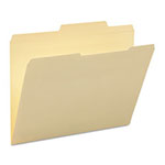 Smead Reinforced Guide Height File Folders, 2/5-Cut 2-Ply Tab, Right of Center, Letter Size, Manila, 100/Box view 1