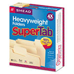 Smead SuperTab Top Tab File Folders, 1/3-Cut Tabs, Letter Size, 14 pt. Manila, 50/Box view 3