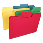 Smead SuperTab Colored File Folders, 1/3-Cut Tabs, Letter Size, 14 pt. Stock, Assorted, 50/Box view 1