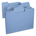 Smead SuperTab Colored File Folders, 1/3-Cut Tabs, Letter Size, 11 pt. Stock, Blue, 100/Box view 3
