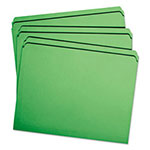 Smead Reinforced Top Tab Colored File Folders, Straight Tab, Letter Size, Green, 100/Box view 2