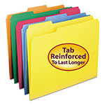Smead Reinforced Top Tab Colored File Folders, 1/3-Cut Tabs, Letter Size, Green, 100/Box view 3