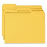 Smead Reinforced Top Tab Colored File Folders, 1/3-Cut Tabs, Letter Size, Goldenrod, 100/Box view 2