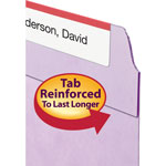 Smead Reinforced Top Tab Colored File Folders, 1/3-Cut Tabs, Letter Size, Lavender, 100/Box view 2