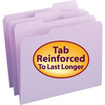 Smead Reinforced Top Tab Colored File Folders, 1/3-Cut Tabs, Letter Size, Lavender, 100/Box view 4
