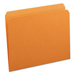 Smead Reinforced Top Tab Colored File Folders, Straight Tab, Letter Size, Orange, 100/Box view 3
