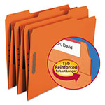 Smead Top Tab Colored 2-Fastener Folders, 1/3-Cut Tabs, Letter Size, Orange, 50/Box view 1