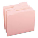 Smead Colored File Folders, 1/3-Cut Tabs, Letter Size, Pink, 100/Box view 1