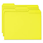 Smead Reinforced Top Tab Colored File Folders, 1/3-Cut Tabs, Letter Size, Yellow, 100/Box view 2