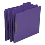Smead Top Tab Colored 2-Fastener Folders, 1/3-Cut Tabs, Letter Size, Purple, 50/Box view 3
