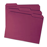 Smead Colored File Folders, 1/3-Cut Tabs, Letter Size, Maroon, 100/Box view 2