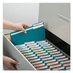Smead Reinforced Top Tab Colored File Folders, 1/3-Cut Tabs, Letter Size, Teal, 100/Box view 2