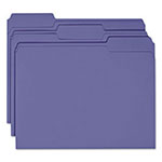 Smead Colored File Folders, 1/3-Cut Tabs, Letter Size, Navy Blue, 100/Box view 1