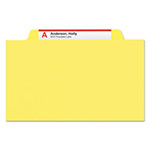 Smead Colored Top Tab Classification Folders, 1 Divider, Letter Size, Yellow, 10/Box view 2