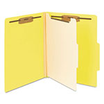 Smead Colored Top Tab Classification Folders, 1 Divider, Letter Size, Yellow, 10/Box view 5