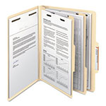 Smead Manila Four- and Six-Section Top Tab Classification Folders, 2 Dividers, Letter Size, Manila, 10/Box view 1