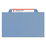 Smead Colored Top Tab Classification Folders, 2 Dividers, Letter Size, Blue, 10/Box view 5
