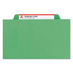 Smead Colored Top Tab Classification Folders, 2 Dividers, Letter Size, Green, 10/Box view 5