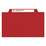 Smead Colored Top Tab Classification Folders, 2 Dividers, Letter Size, Red, 10/Box view 2