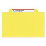 Smead Colored Top Tab Classification Folders, 2 Dividers, Letter Size, Yellow, 10/Box view 1