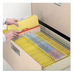 Smead Colored Pressboard Folders with Two SafeSHIELD Coated Fasteners, 1/3-Cut Tabs, Letter Size, Yellow, 25/Box view 2