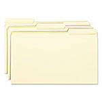 Smead Reinforced Tab Manila File Folders, 1/3-Cut Tabs, Legal Size, 11 pt. Manila, 100/Box view 2